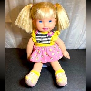 Mattel 1998 Baby Trike 'N Go Doll with Blue Tricycle